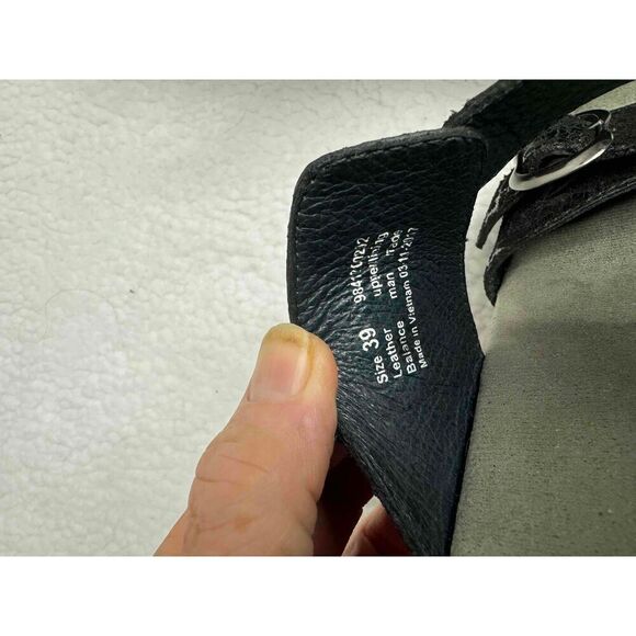 Dansko Black Leather Sandals Two Buckle Straps Slides Women Size 9 39 - Picture 5 of 7